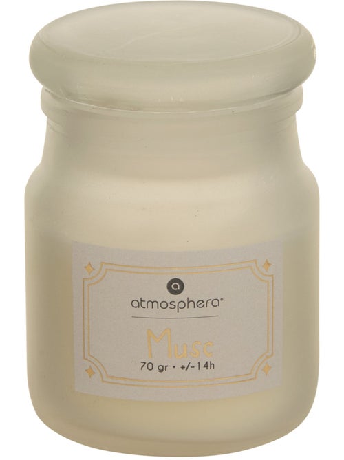 Bougie parfumée pot en verre coloré à bouchon ELOA - Kiabi