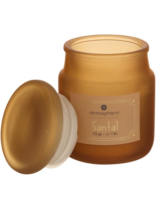 Bougie parfumée pot en verre coloré à bouchon ELOA - Kiabi
