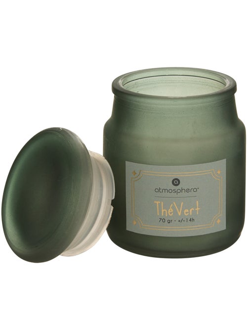 Bougie parfumée pot en verre coloré à bouchon ELOA - Kiabi
