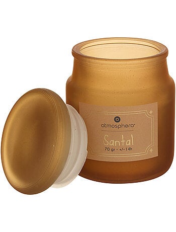 Bougie parfumée pot en verre coloré à bouchon ELOA