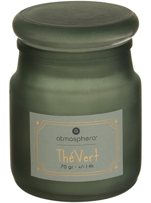 Bougie parfumée pot en verre coloré à bouchon ELOA - Kiabi