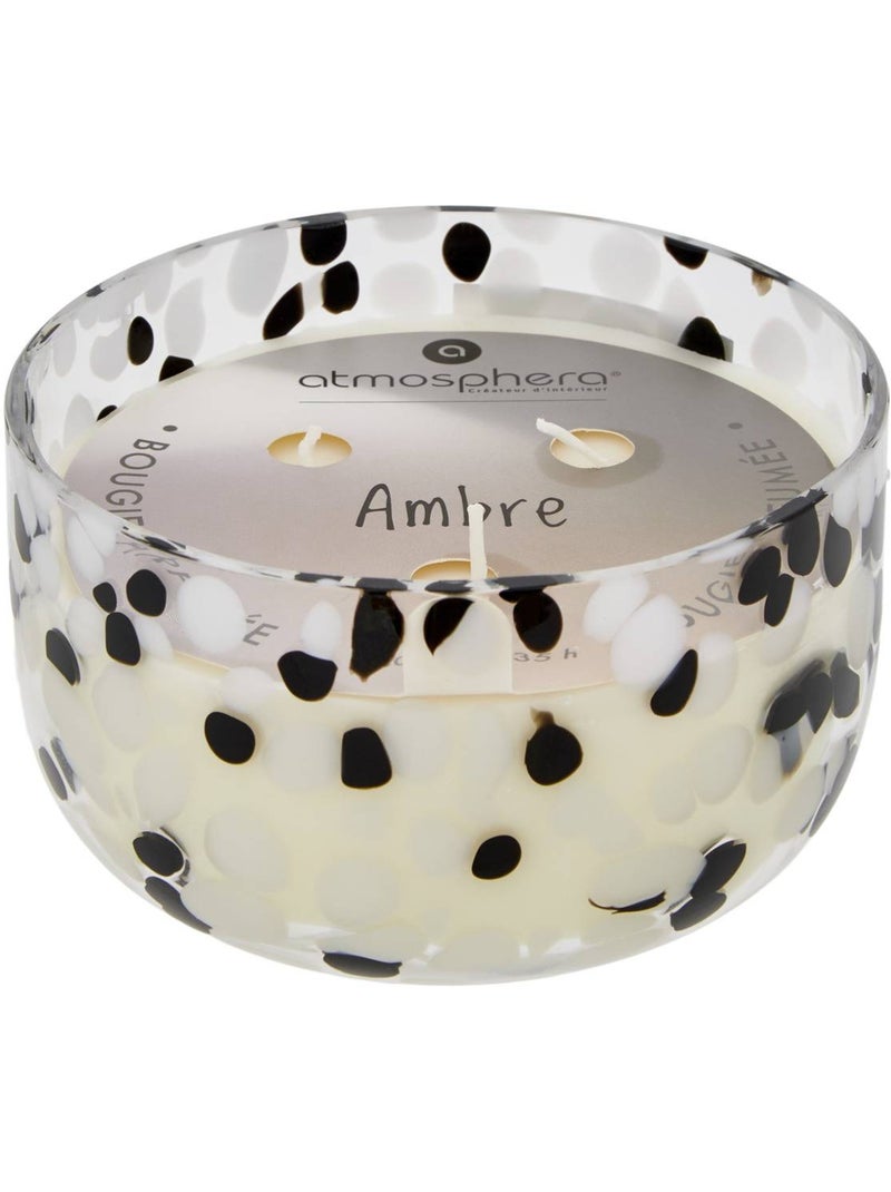 Bougie parfumée pot en verre MANCHA Noir Blanc - Kiabi
