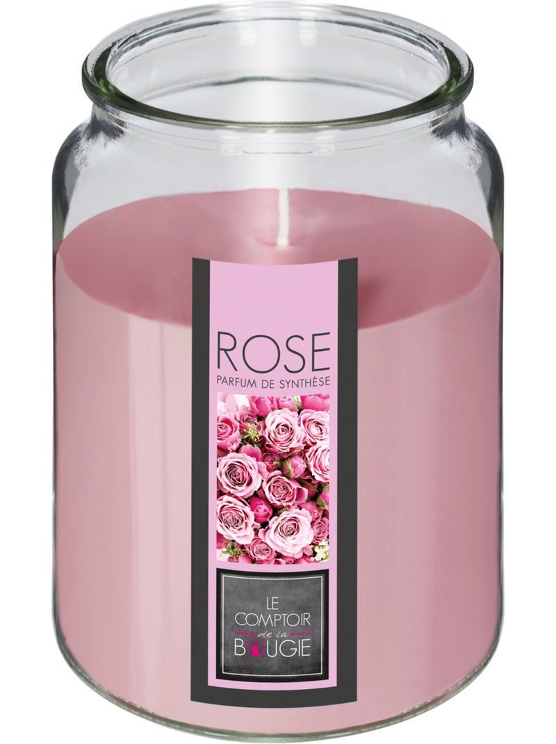 Bougie parfumée pot en verre NINA Rose clair - Kiabi