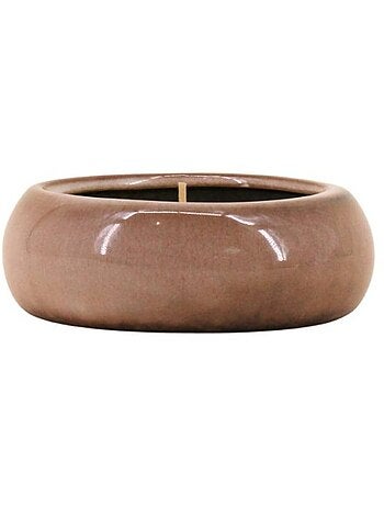 Bougie parfumée ronde en céramique beige 160g