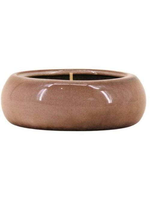Bougie parfumée ronde en céramique beige 160g - Kiabi
