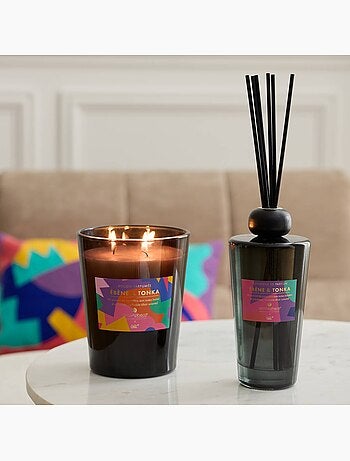 Bougie parfumée ronde en verre g&l