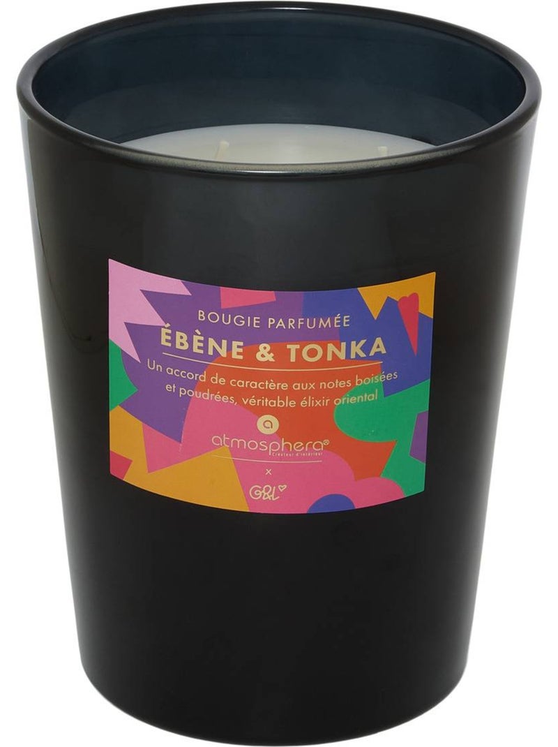 Bougie parfumée ronde en verre g&l Noir - Kiabi