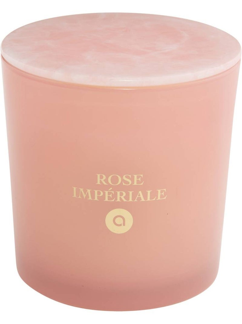 Bougie parfumée ronde en verre liana Rose clair - Kiabi