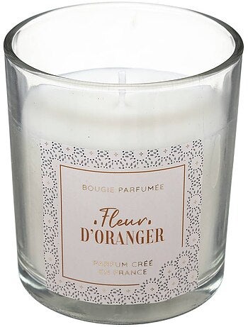 Bougie parfumée sous cloche verre sur socle bois LOLI