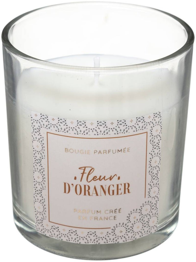 Bougie parfumée sous cloche verre sur socle bois LOLI Lin - Kiabi