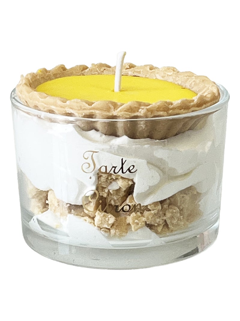 Bougie parfumée tartelette au citron Blanc - Kiabi