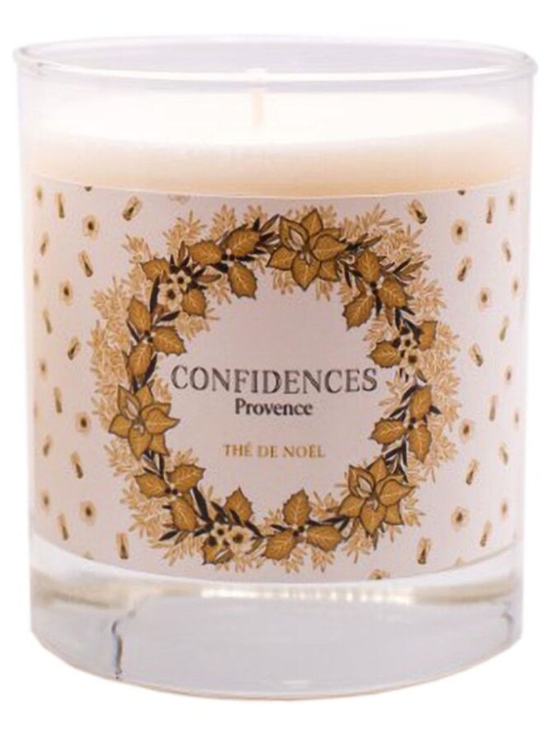 Bougie parfumée thé de noël  fabriquée en provence 280 gr Blanc - Kiabi