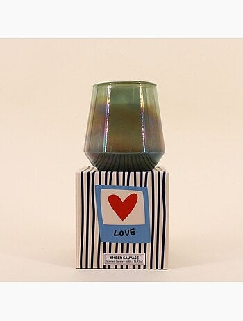 Bougie parfumée verre lustré 480g avec boite cadeau