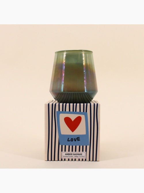 Bougie parfumée verre lustré 480g avec boite cadeau - Kiabi