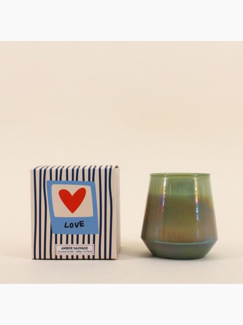Bougie parfumée verre lustré 480g avec boite cadeau - Kiabi