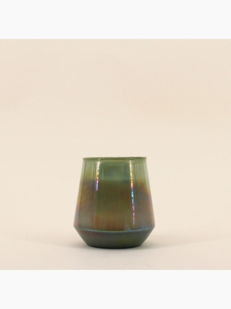 Bougie parfumée verre lustré 480g avec boite cadeau Bleu - Kiabi