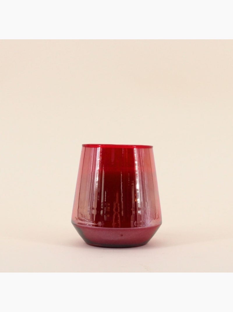 Bougie parfumée verre lustré 480g, boite cadeau Rouge - Kiabi