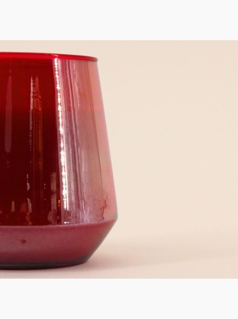 Bougie parfumée verre lustré 480g, boite cadeau Rouge - Kiabi