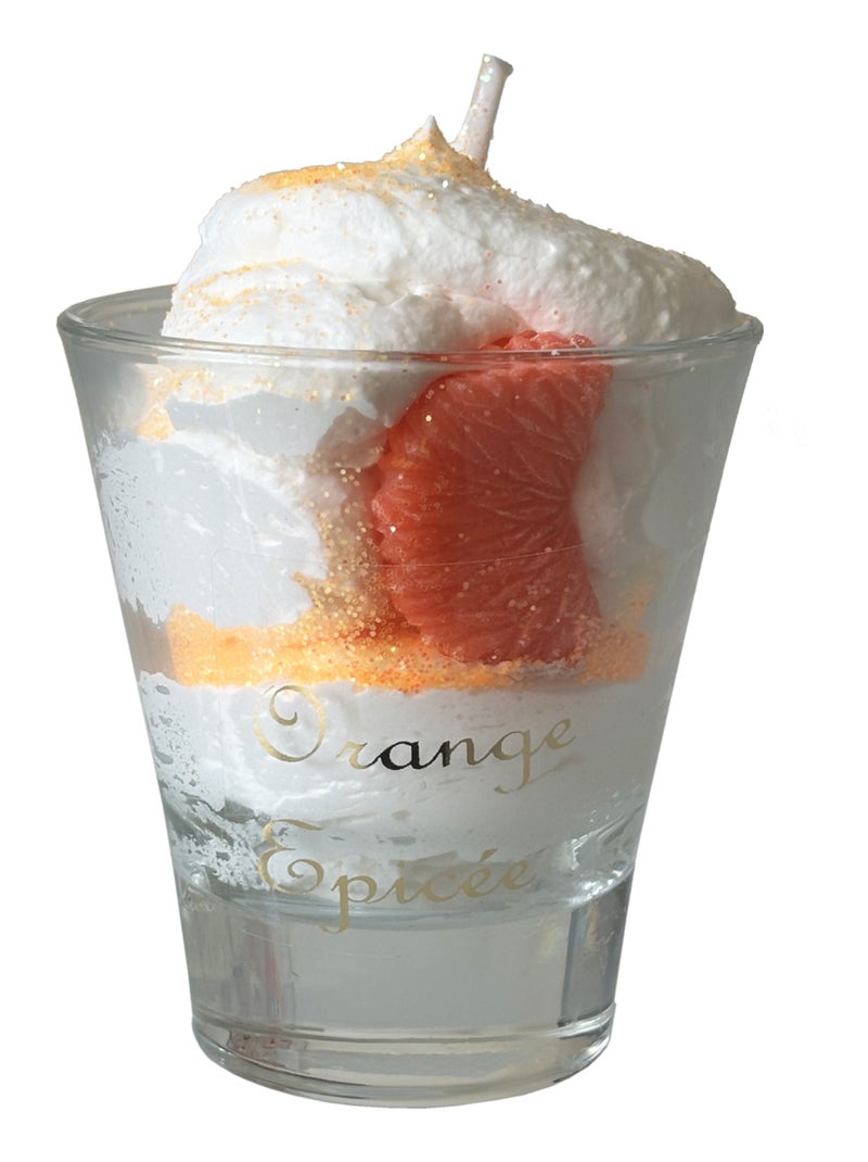Bougie parfumée verrine orange épicée Blanc - Kiabi