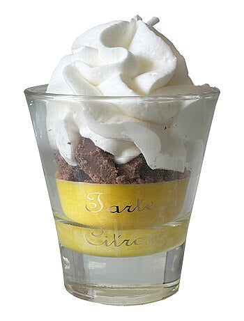 Bougie parfumée verrine tarte citron meringuée