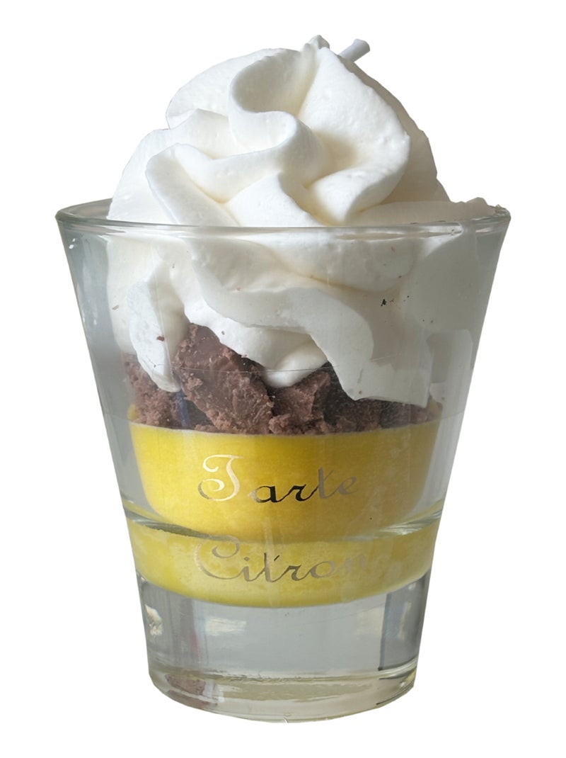 Bougie parfumée verrine tarte citron meringuée Blanc - Kiabi