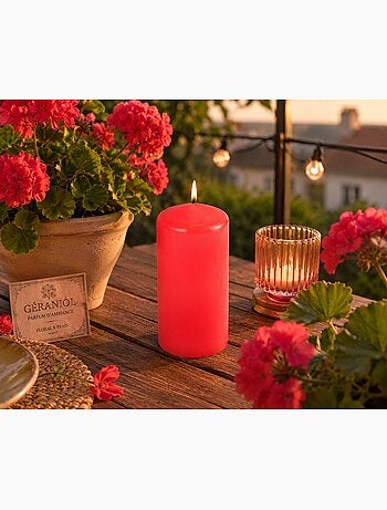 Bougie pilier parfumée Géraniol
