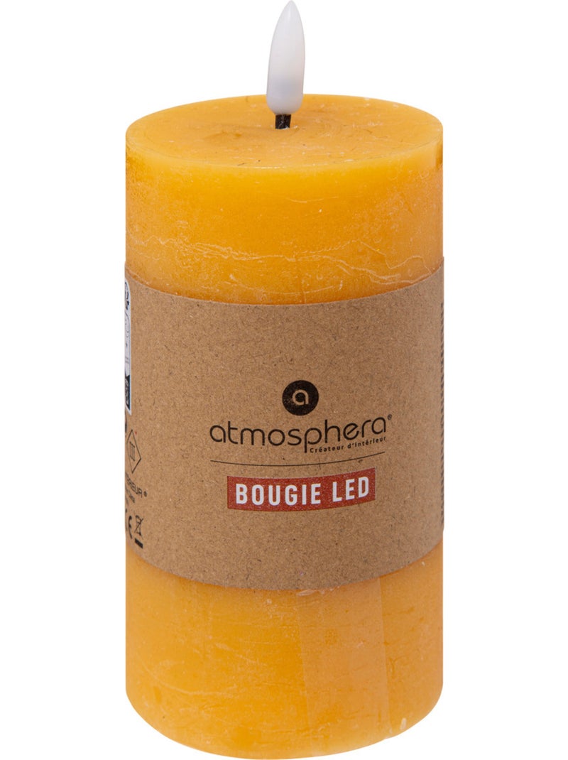 Bougie ronde à led MOLIA Moutarde - Kiabi
