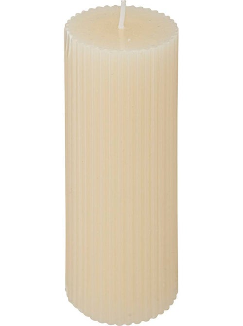 Bougie ronde cannelée demi - Kiabi