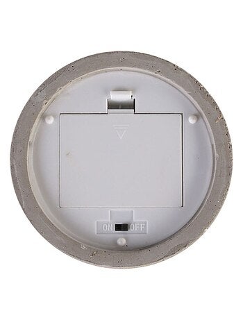 Bougie ronde LED effet ciment grand format FACTORY