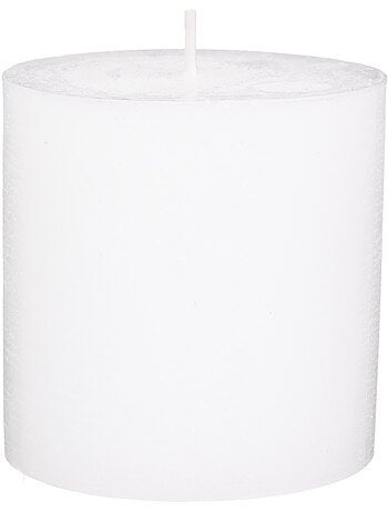 Bougie cylindre en cire aspect rustique OLIA