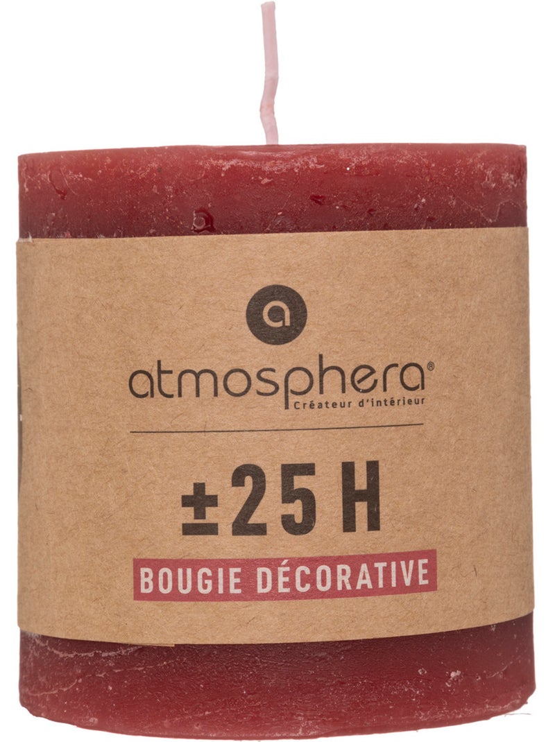 Bougie rustique OLIA Rouge - Kiabi