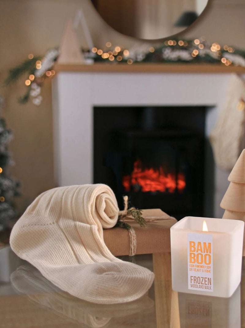 Bougie sous bois givré  80 g Blanc - Kiabi