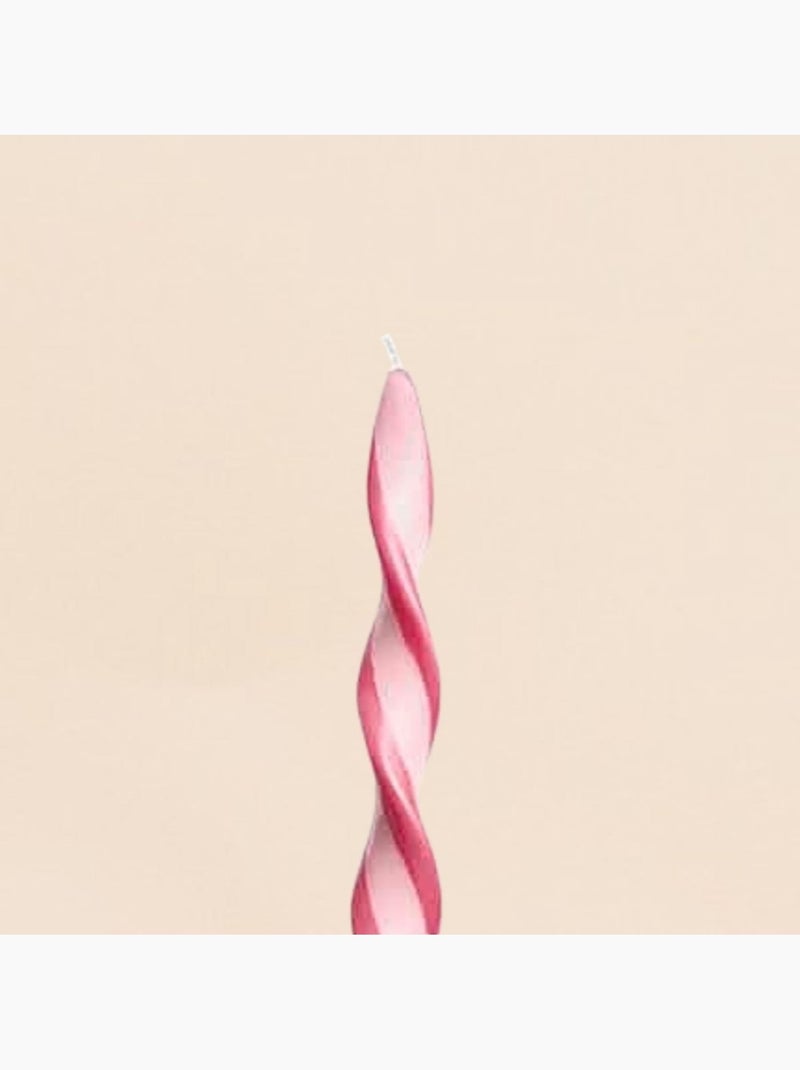 Bougie spirale bicolore rose, framboise 40cm Rose - Kiabi