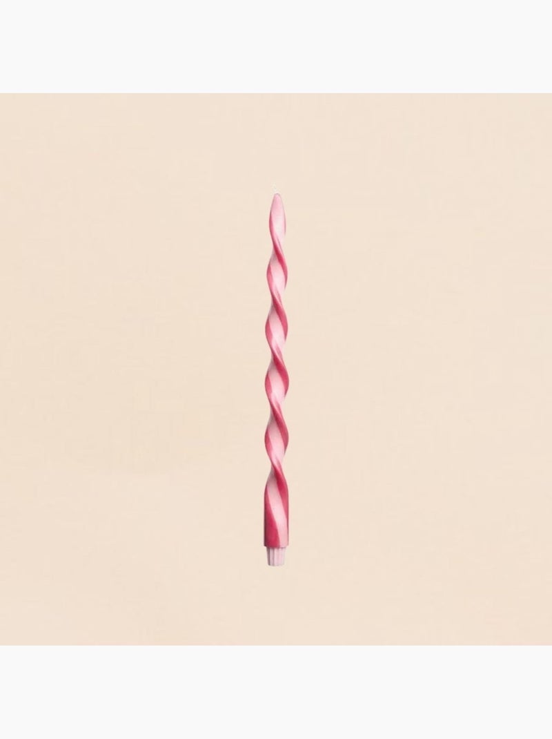 Bougie spirale bicolore rose, framboise 40cm Rose - Kiabi