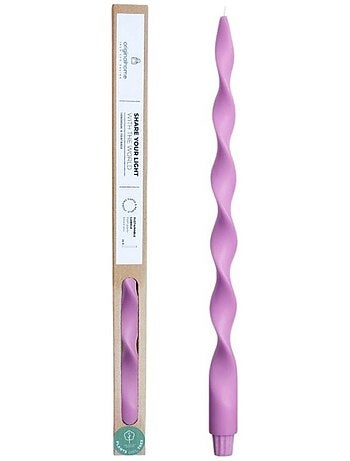 Bougie spirale parme 40cm