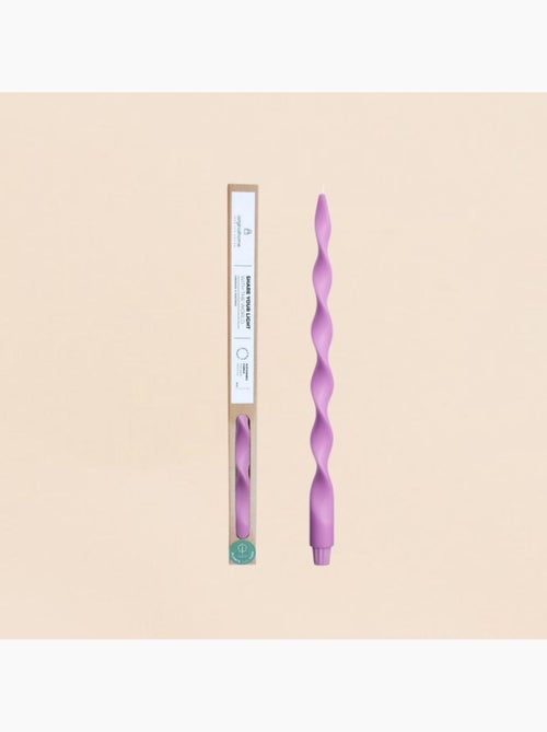 Bougie spirale parme 40cm - Kiabi
