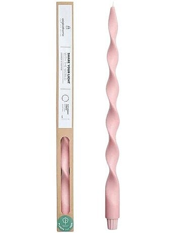 Bougie spirale rose 40cm