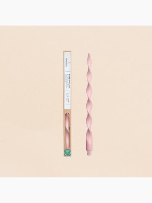 Bougie spirale rose 40cm - Kiabi
