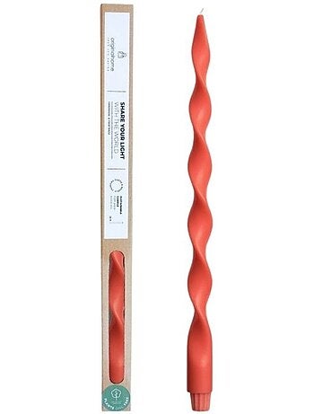 Bougie spirale rouge 40cm