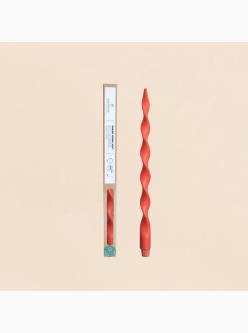 Bougie spirale rouge 40cm - Kiabi