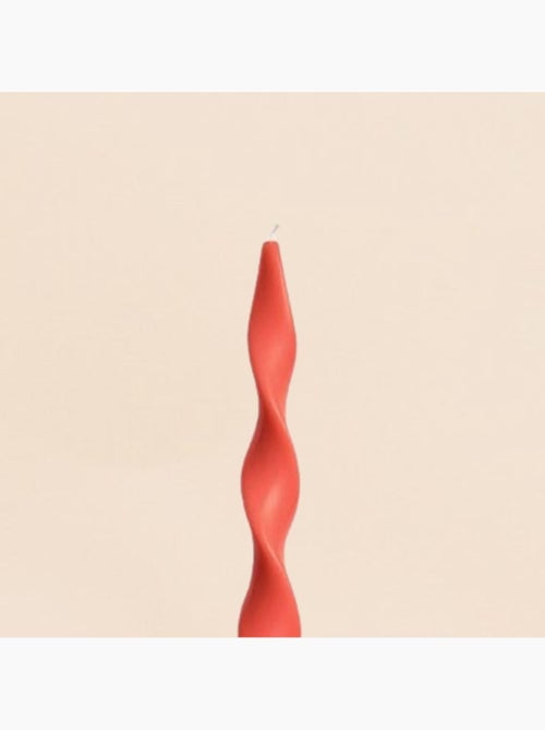 Bougie spirale rouge 40cm - Kiabi