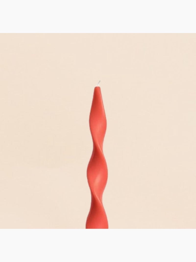 Bougie spirale rouge 40cm Rouge - Kiabi