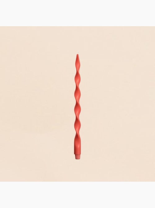 Bougie spirale rouge 40cm - Kiabi