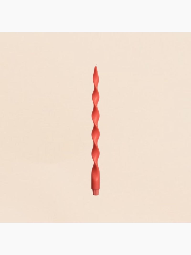 Bougie spirale rouge 40cm Rouge - Kiabi