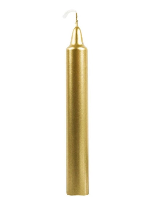 Bougie teintée surfacée dorée 20 cm - Kiabi
