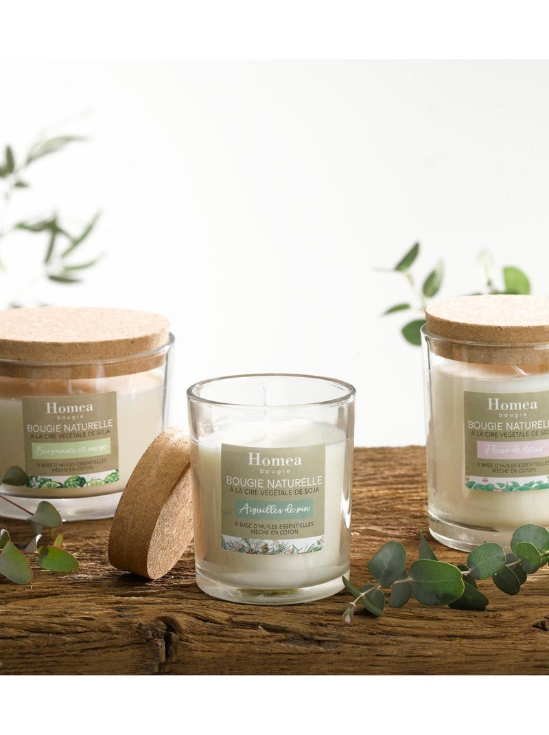 Bougie verrine parfum bergamote et sauge Blanc - Kiabi