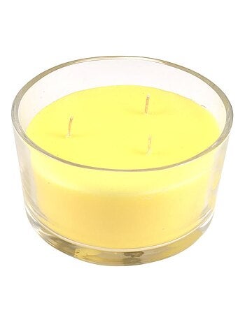 Bougie verrine parfumée 3 mèches Citronnelle