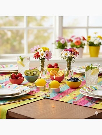 Bougies chauffe-plat Citron en cire Set de 6