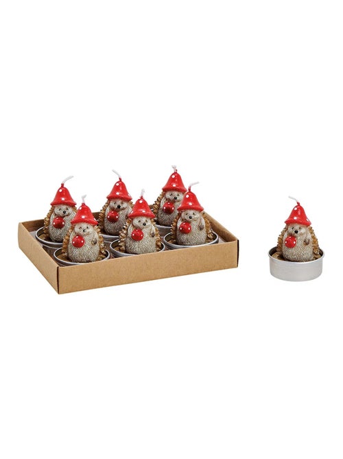 Bougies chauffe-plat Herisson en cire Set de 6 - Kiabi