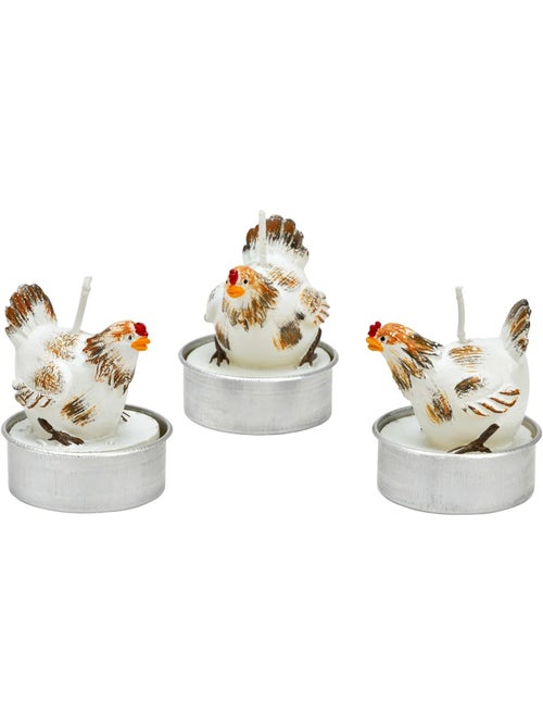 Bougies chauffe-plat Poulet en cire Set de 6 - Kiabi